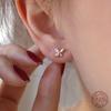 925 Sterling Silver Sparkling Zircon Mini Butterfly Earrings for Women Fashion Temperament Versatile Jewelry Accessories