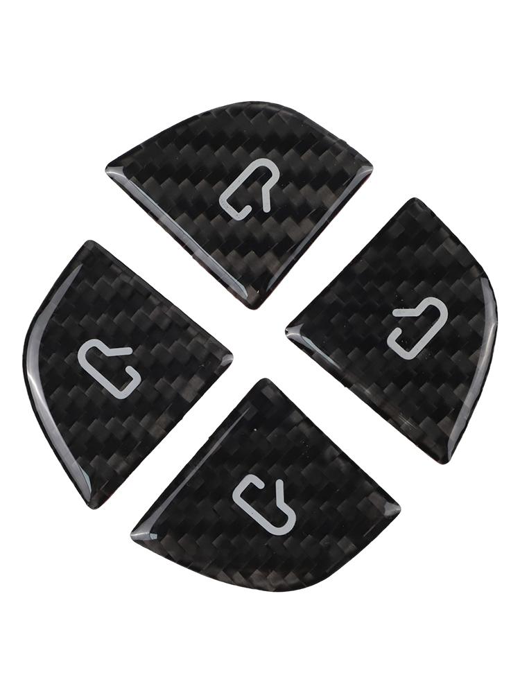 Carbon Fiber Material Window Switch Decor Easy Installation Kit