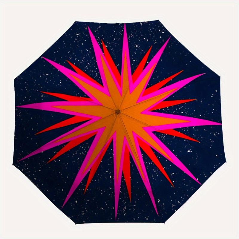 

1pc Cosmic Burst Automatic Open/close Folding Umbrella, Compact Portable Travel Umbrella, Durable Construction yy250809118