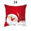 Merry Christmas Cushion Cover Xmas Pillowcase Happy New Year Navidad Santa Claus Red Pillow Cover Ornament Gifts Home Decor