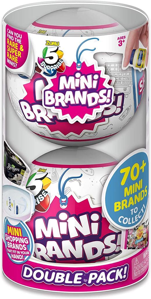 5 SURPRISE ZURU Mini Brand Mystery Capsules, Realistic Miniatures, Brand Collection Toys (Set of 2) 7729