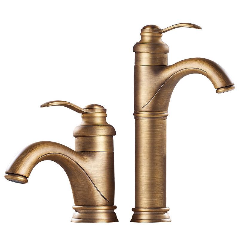 Gold Basin Faucet Hot and Cold Mixers Antique Wash Basin Faucet Taps Teapot Faucets