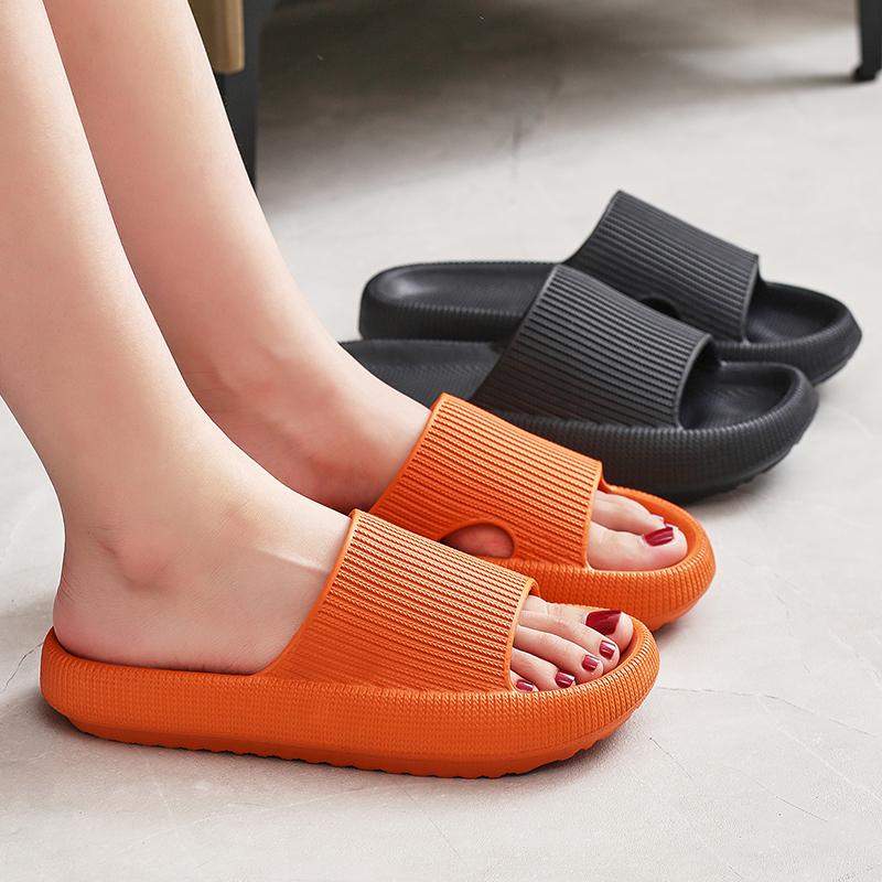 Fashion Smile Pop Non-slip Bathroom Shower Slippers Women Simple Style Indoor Home Casual Shoes Outdoor Breathable Platform Sandals