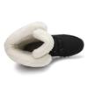 Women Winter Snow Boots Plush Lace Up Mid Calf Boots Thick Sole Warm Cotton Shoes Outdoor Hiking Sneakers Non Slip