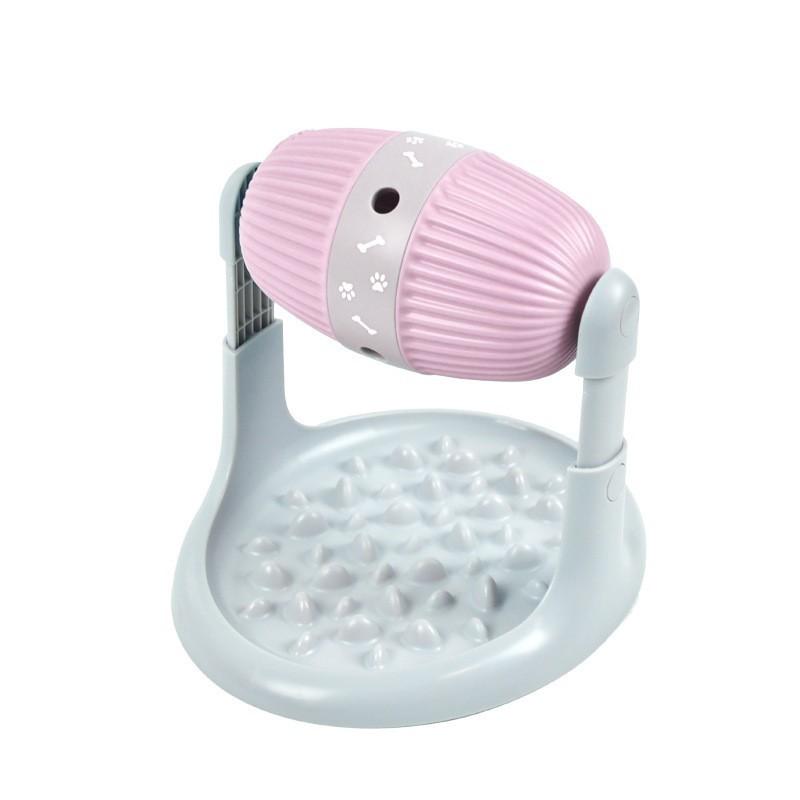 Pet Feeder Fun Dog Toy Drum Leakage Ball Cat Slow Food Bowl Healthy Diet Adjustable Height Durable Multifunctional Pet Supplies