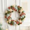 Colorful Flocked Christmas Ball Wreath for Tree, Wall, or Door Decoration