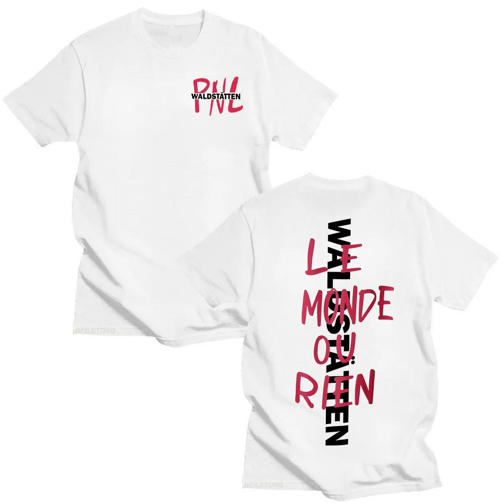 2025 Summer Rapper PNL Que La Famille Le Monde Chico Album 100 Pure Cotton Printed Tshirt Me Hip Hop Short Sleeve Casual Top