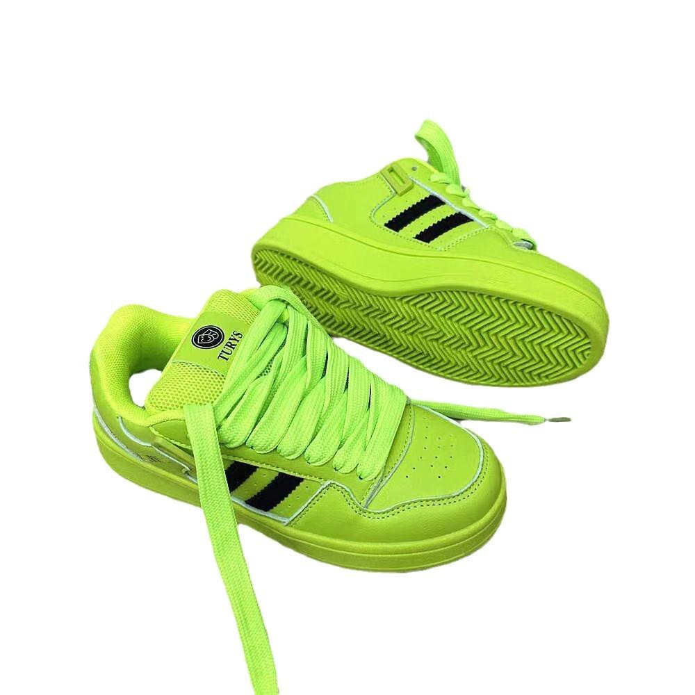 Summer New Original Niche Low-top Fluorescent Green Thick Baseplate Shoes Student Sports and Leisure Shoes