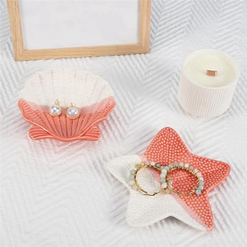 Good-Jewelry Dish Tray, Starfish Jewelry Plate, Cute Decorative Trays For Rings Earrings Necklaces Bracelet Easy To Use