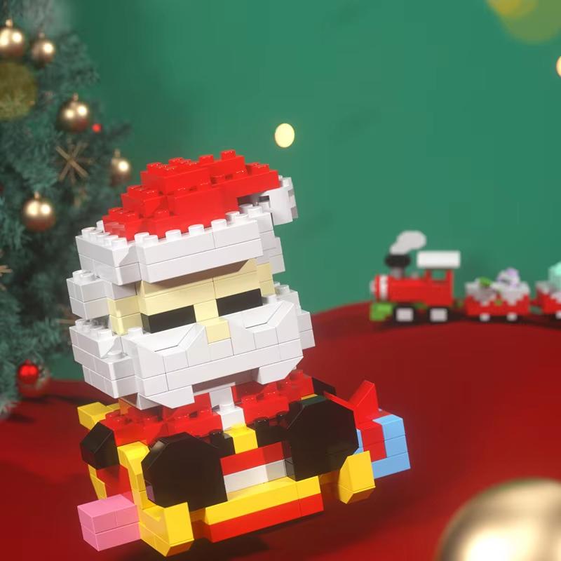 Diy Model Christmas Building Block Santa Claus Snowman Christmas Tree Building Block Toy  Christmas Decoration Party Favours