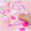 Kawaii Cartoon Soft Cute Little Rabbit 3D Pinching Relaxing Butt Stickers Cute DIY Mobile Book Decoration Stickers Festival Gift