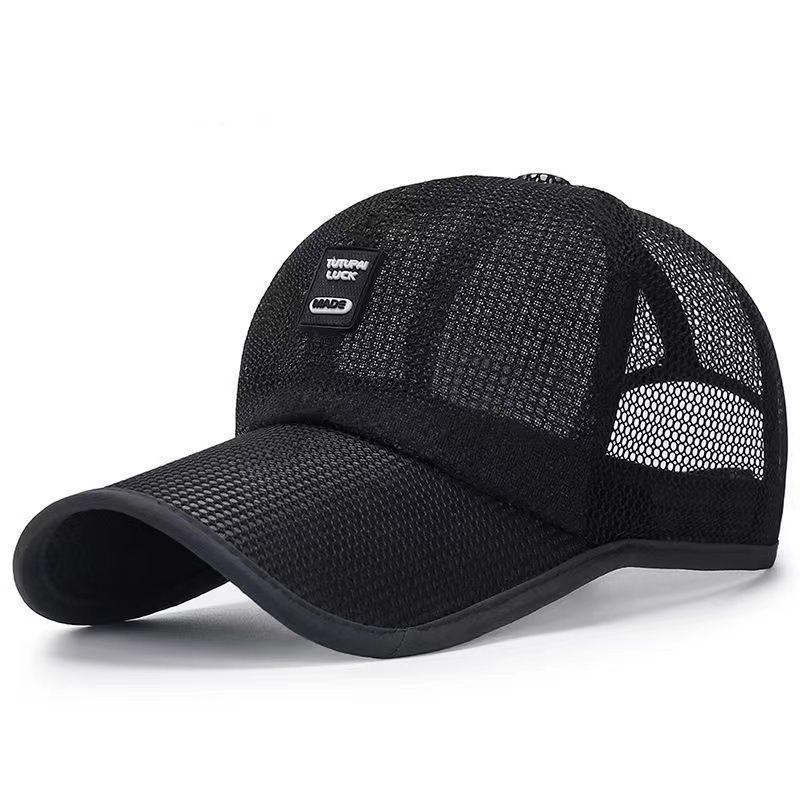 

Men s Summer Mesh Baseball Cap - Outdoor Sun Protection Fishing Hat, Breathable Visor with Net Fabric adjustable (54-60cm) чёрный