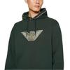 Emporio Armani Fw23 Solid Color Logo Embroidered Drawstring Hoodie Men Hoodies Dark-Green 6R1ME5-1JHSZ-05B7