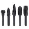 Set of 5 Black Gray Woodworking Wolf Tooth Sticks Rotating Files Electric Grinding Heads Drill Bits DIY Grinding ToolAccessories