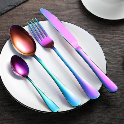 Mirror Cutlery Sets Fork Spoon Knife Set Tableware Stainless Steel Silverware Set Cutlery Knives Sets