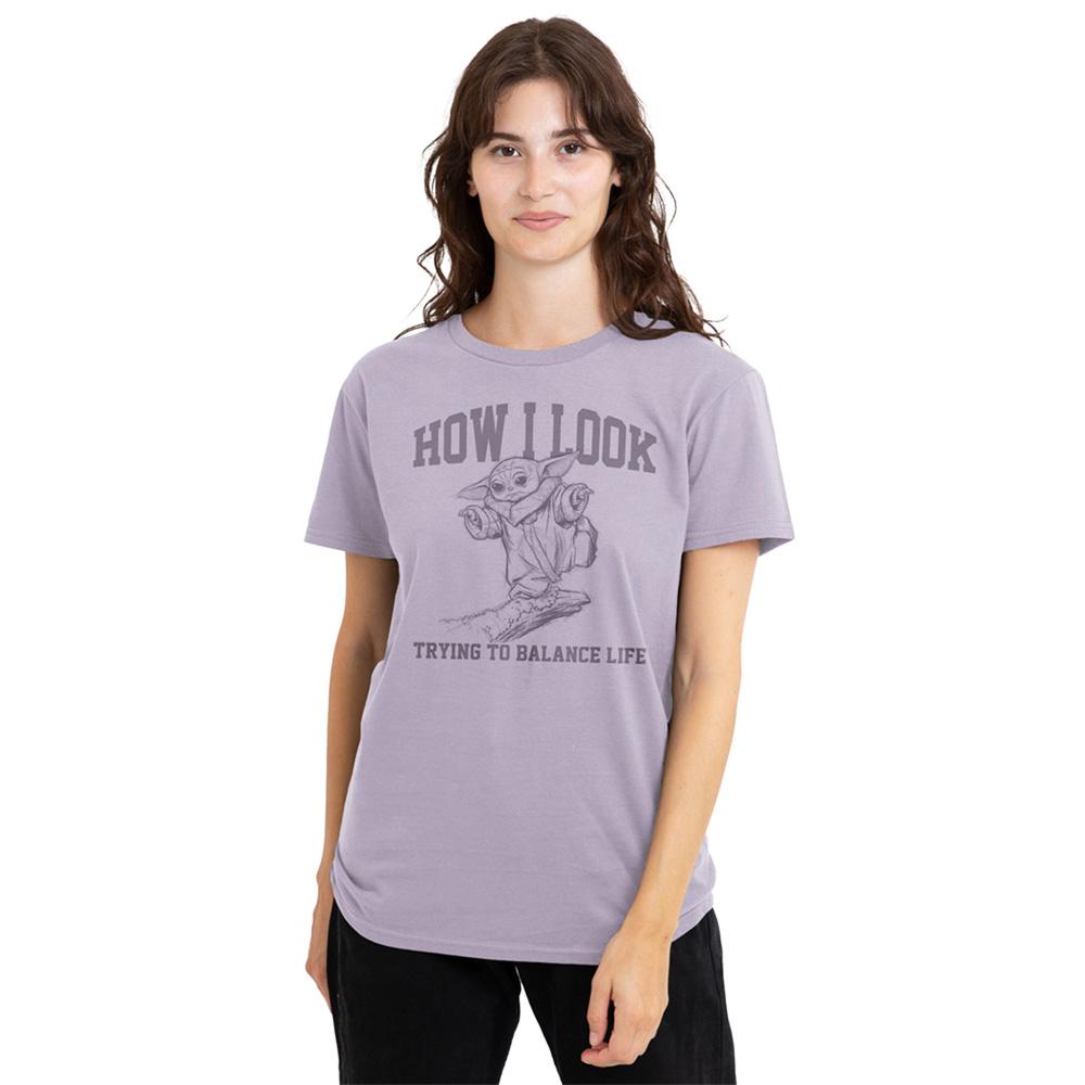 Star Wars The Mandalorian Womens/Ladies Trying To Balance Life T-Shirt