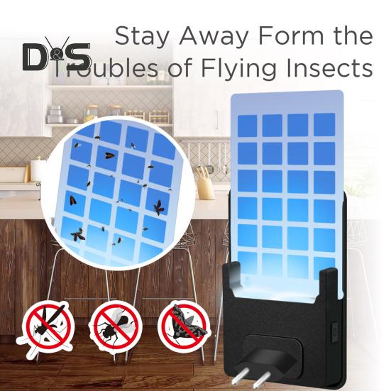 

Внутренняя ловушка для фруктовых мух, лампа от комаров с УФ-светом, Plug-Play, простая в использовании ловушка для комаров, аксессуары для ловушек для летающих насекомых EU белый