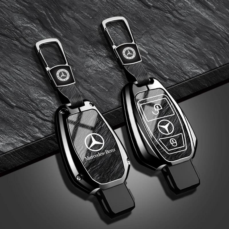 Car Sticker For Benz Zinc Alloy Car Key Protector Key Case Cover Shell For Mercedes Benz B C E Class GLS GLA GLK GLC CLA AMG W20