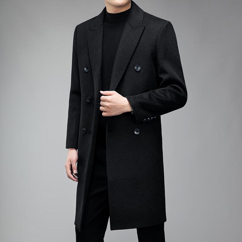 Firstview Men's Business Casual Double-faced Wool Overcoat