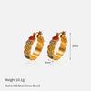 Chenhe Stainless Steel Stud Earrings Light Luxury Jewelry Women's High-end Sense Niche Design Sense Diamond-set C-shaped Earrings Titanium Steel Earri