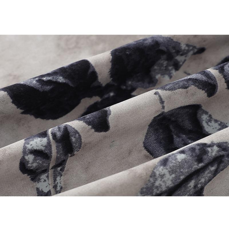 Women Floral Print Wide Leg Cropped Pants Elastic Waist Casual Summer Trousers