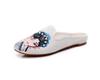 Women's Retro Embroidered Cotton Pointed Toe Slipper