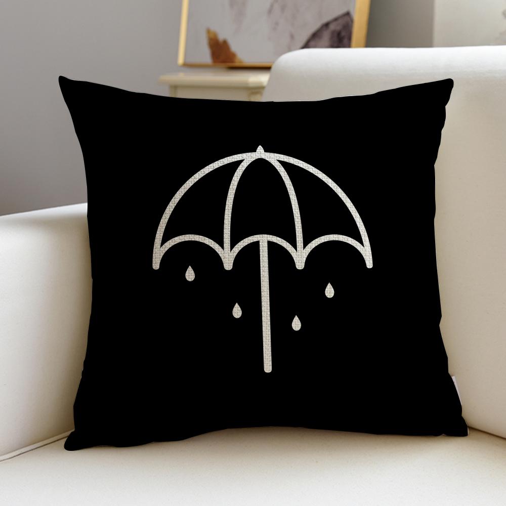 Metal BBring Me The HorizonS Cushion Cover Breathable and skinfriendly linen pillowcase square removable and washable cushion