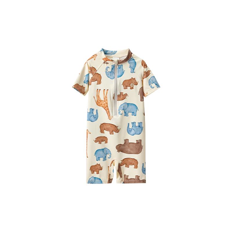 Q21 Little Dolphin Kids Short-Sleeve One-Piece Swimsuit 110