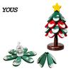 Rustic Dining Table Pad Christmas Tree Wooden Trivets, Durable Pine Wood Potholders with Storage Stand, Decorative Holiday Tray Heat Resistant