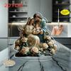 2D Flat Nativity Scene Acrylic Desktop Decoration, Flower, Home Decor Plaque Hanging Wall Art Decorative Garden Decoration for Room Door Signs Hanging