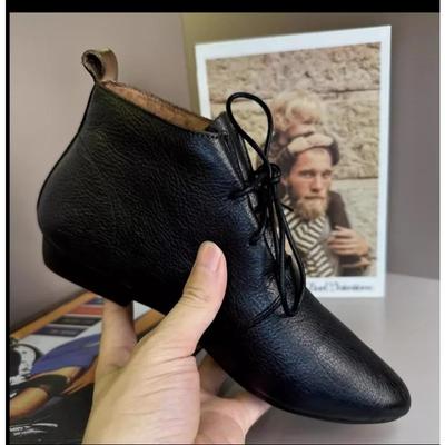 Britischer Stil Schnürstiefel für Damen 2024 Winter Neue Damen Weiche Lässige Lederschuhe Schlicht und Vielseitig Damen