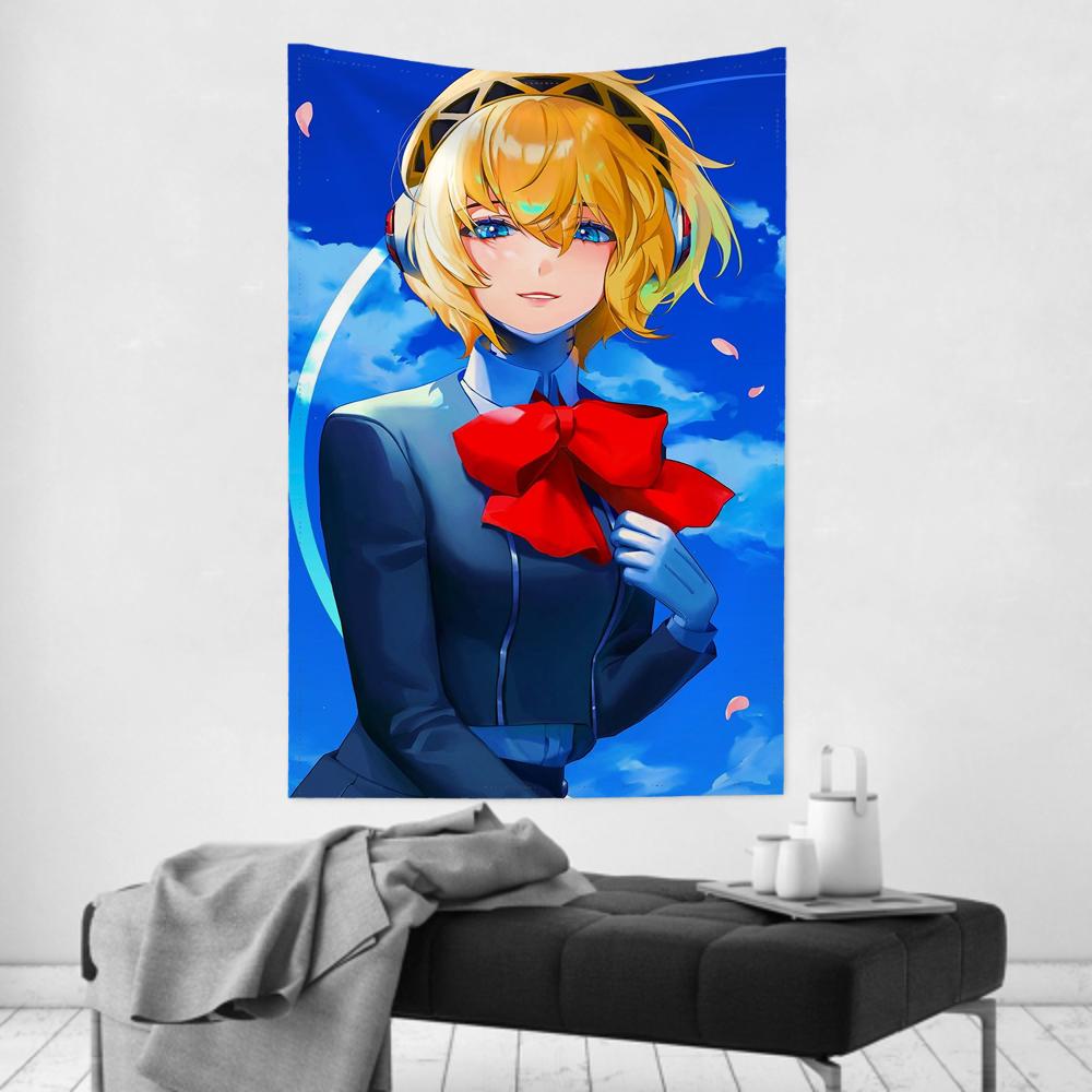Aegis Animated Game P Persona 3 Tapestry Room Decor Wall Cloth Party Hanging Background Room Decor Baby Room