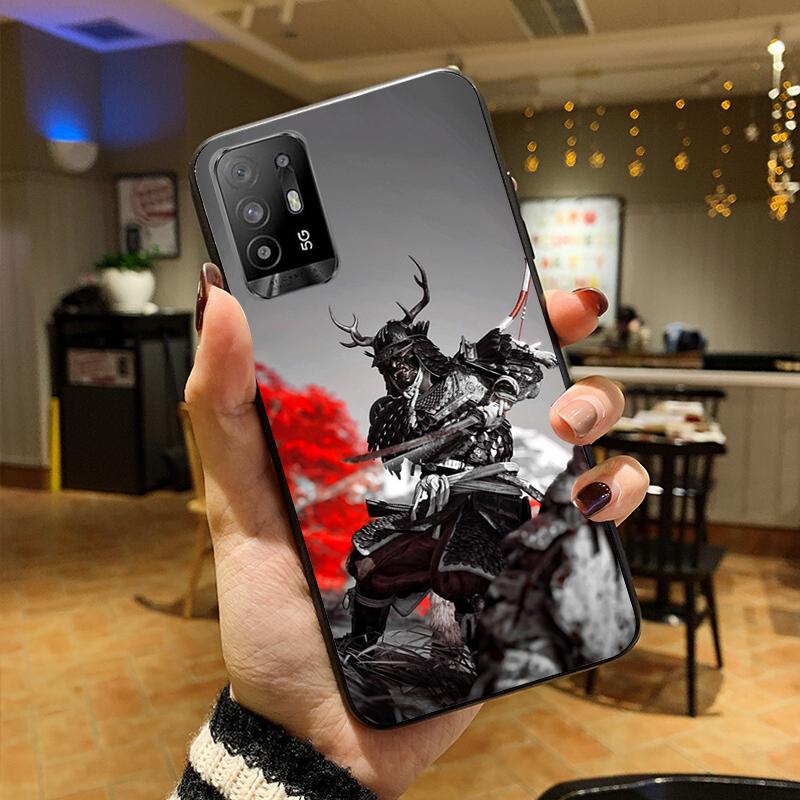 Samurai Phone Case for OPPO A54 A74 A94 A53S A9 A5 A15 A16 A91 A96 A76 Reno8 8Pro Reno2 Z