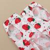 Spring Summer Pet Flower Print Skirt with Bowknot Decors Outdoor Walking Dogs Rabbit Universal Dress Lightweight
