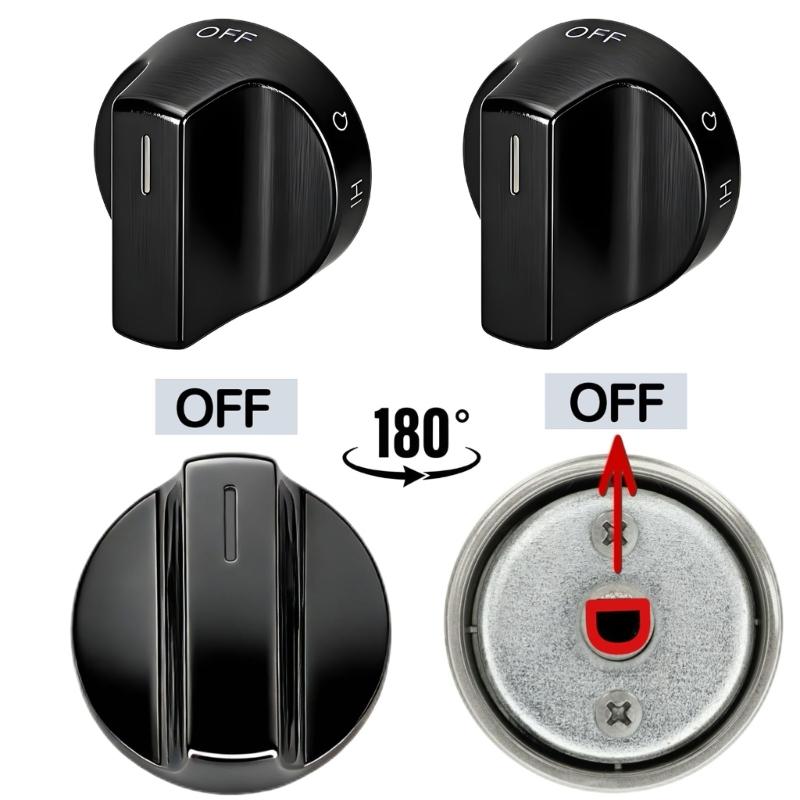 Replacement Gas Stove Oil Quick Installation Control Knob for W11620557 W11510457 WFG550S0LV4 WFG550S0LV5 WFG525S0JV5
