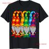 Colorful Rainbow On Black T Shirt Fun Whimsical Design Vintage Streetwear Homme Graphic Stylish Top For Everyday Wear