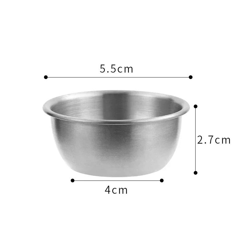 Small Seasoning Dish 304 Stainless Steel Kitchen Sauce Cup Ketchup Dipping Bowl Appetizer Plates Sushi Vinegar Soy Saucer Dish