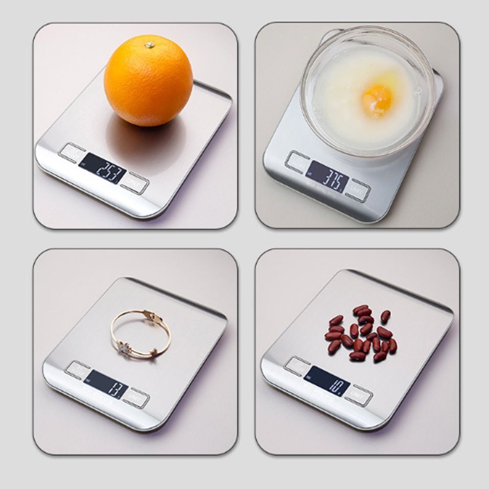 Stainless Steel Electronic Scale LCD Display Digital Scale Snacks Kitchen Scale  Household Use