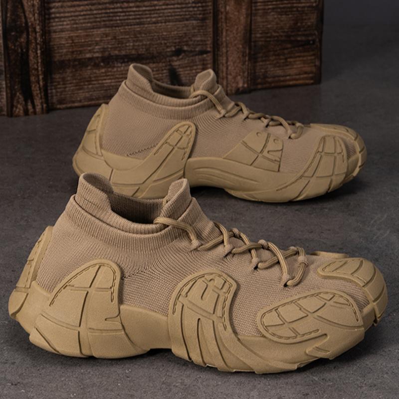 Pánské boty Flyweave síťovina všestranné ležérní boty prodyšné jednoduché boty sportovní boty se silnou podrážkou boty Flyweave chobotnice