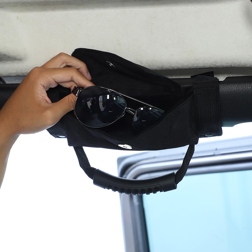 Car Door Top Grab Handle With Storage Bag For Jeep Wrangler  BJ40 Interior Accessories