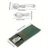 1pc-Folding Spock Outdoor Camping Equipment Hiking Backpack Dinner Spock Utensils cutlery Fork Spoon Hiking