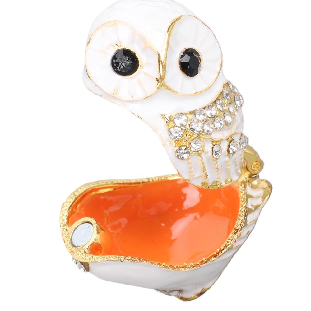 Gift Small Jewelry Box Home Decor Owl Jewelry Holder Exquisite Owl Ornament  Ring Earrings