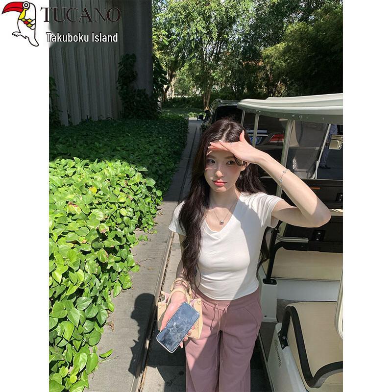 Woodpecker Women s V-Neck Slim Fit Short Sleeve T-Shirt XL