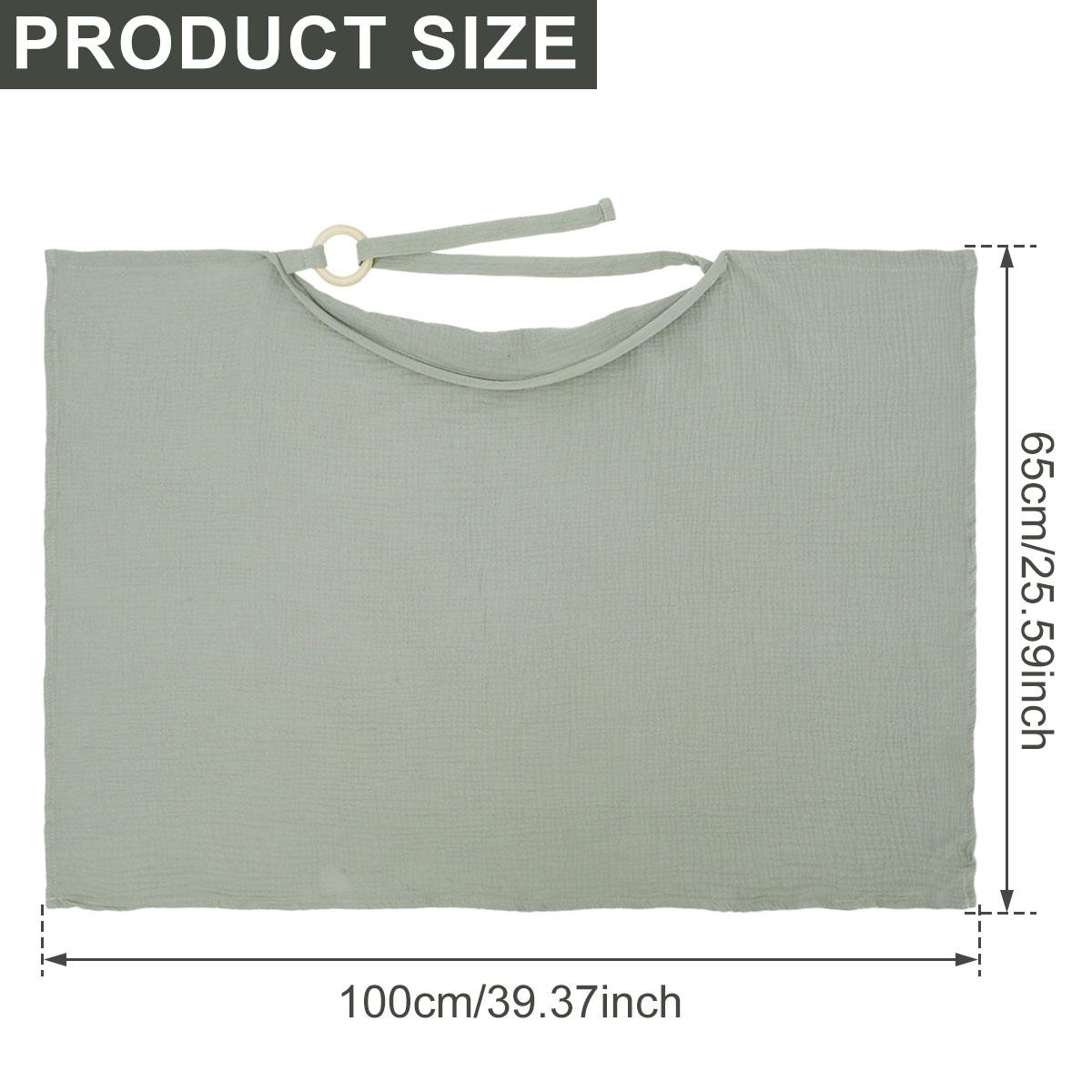 Nursing Cover Cotton Breathable Breastfeeding Cover Outdoor Privacy Mother Nursing Cloth Lightweight Portable Nursing Apron New зелёный