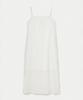 UMARMUNG Crinkled Cotton Barrel Silhouette Dresses_White