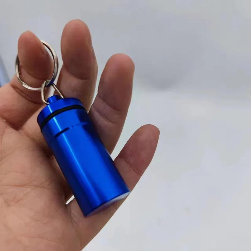 

Aluminium Household Storage Sets with Telescopic Spoon Water-proof Bottle Stash Sealing Keychain Container