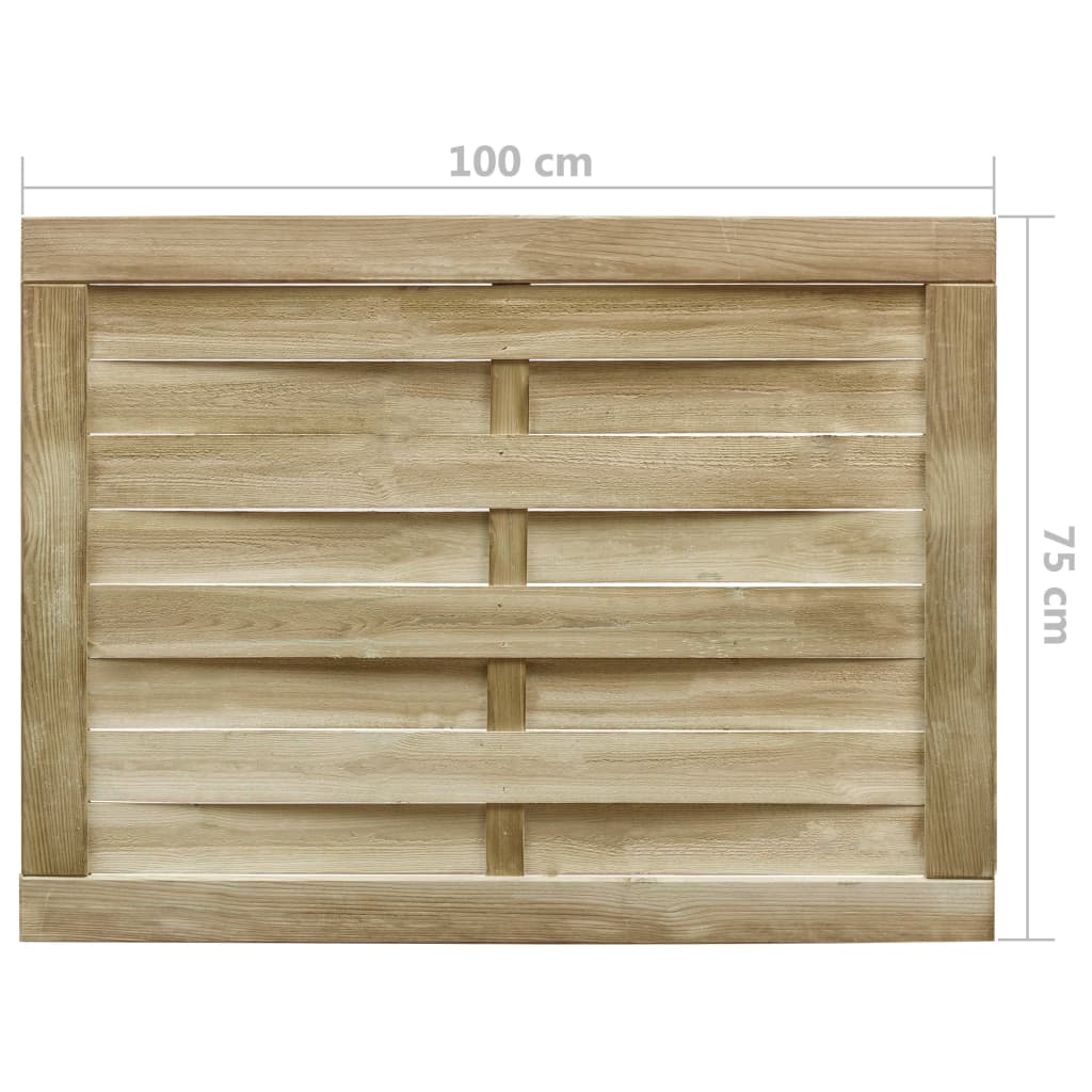 Garden Gate Pressure Treated Pine Wood 100 X 75 Cm Green