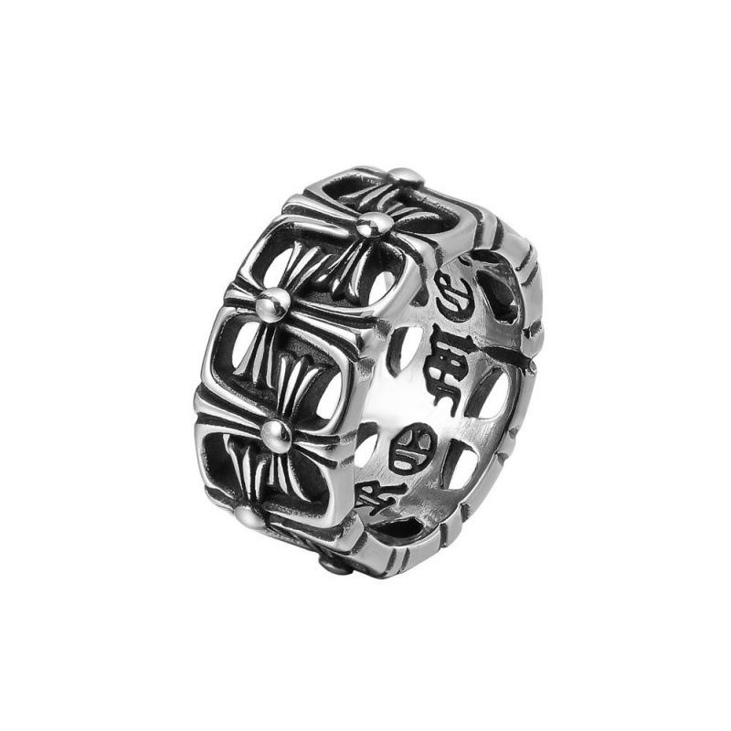 2026 European and American Personalized Retro Cross Ultra-wide Men's Jewelry Exquisite Accessories Ring