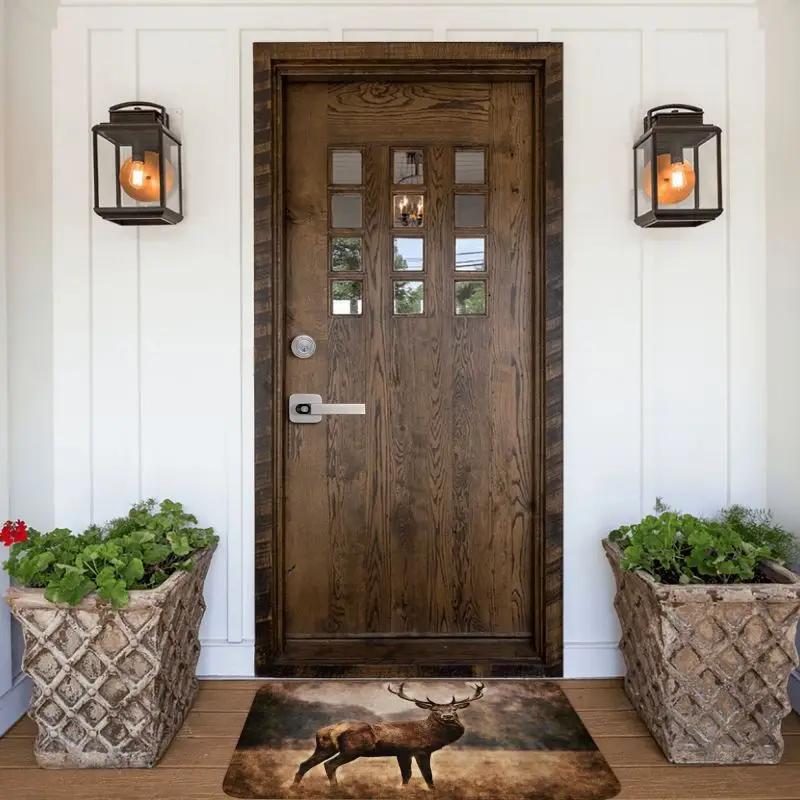 Custom Deer Doormat Mat Anti-Slip Kitchen Bath Living Room Rug Carpet 40*60cm