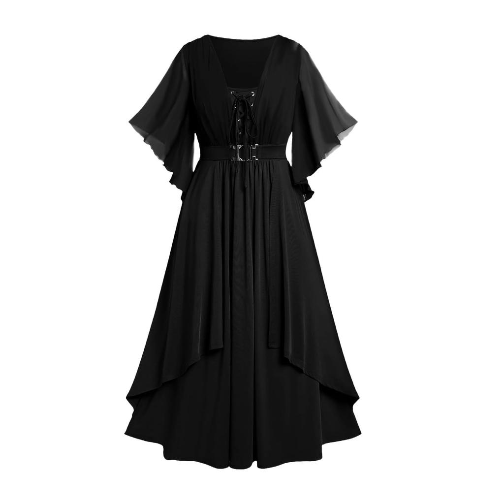 Women's Dress Dress Solid Color Slimming Gothic Style Dress